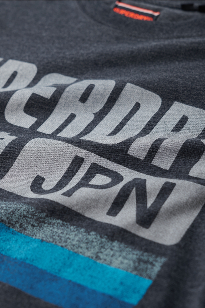 JAPAN STRIPE RELAXED TEE M1012174A ECLIPSE NAVY MARL